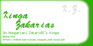 kinga zakarias business card